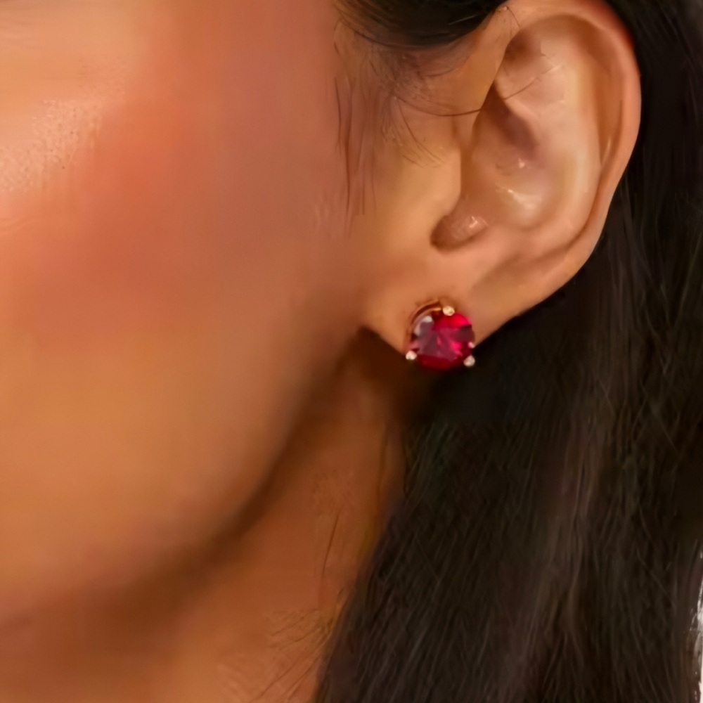NWT Kate Spade Rise and Shine Festive Pink Goldtone Earrings - Picture 4 of 5